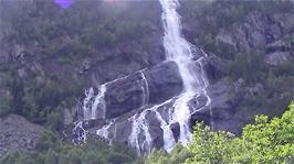 Vid Waterfall, 32.2 miles into the ride and just six miles from Odda